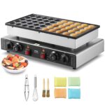 VEVOR Mini-Pfannkuchenmaker 50er – Kommerzielle Dorayaki-Backmaschine mit Doppeltemperaturregelung