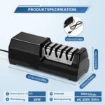 MusyVocay Elektrischer Messerschärfer mit Diamant – 3-stufiges Schleifsystem für Profiküchen – Bild 2