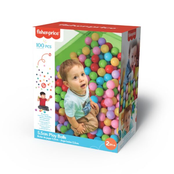 Fisher Price 100er Set Spielbälle 5,5 cm – Bunte Lernbälle für Babys & Kleinkinder