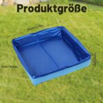 HERKINDNESS Hundepool 50x50x10cm – Faltbarer Planschbecken für kleine Hunde & Katzen – Bild 3
