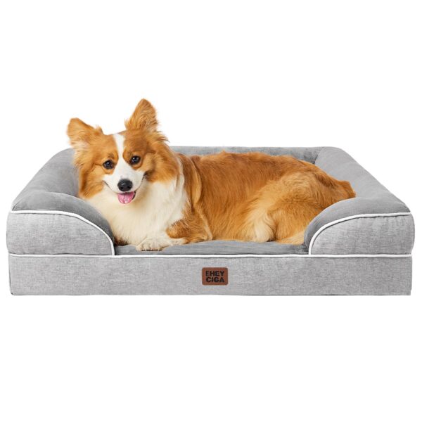 EHEYCIGA Orthopädisches Hundebett 89x56cm – Ergonomischer Komfort für kleine Hunde