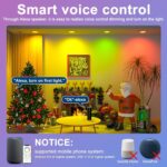 HYDONG Smart LED Einbaustrahler 8W RGB mit Alexa & Bluetooth – 6er Set für Bad & Wohnräume – Bild 2