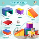 Lischwert Schaumstoff-Bausteine 6er Set – Farbenfrohe Grossbausteine für Kleinkinder – Bild 7