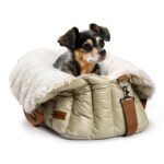 ClevaHome 3-in-1 Hundetasche mit Fleece – Autositz & Bett für kleine Hunde bis 4,5 kg