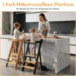 COSYLAND Lernturm ab 1 Jahr – Höhenverstellbar, klappbar & sicher aus Bambus – Bild 4