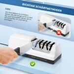 MusyVocay Elektrischer Messerschärfer mit Diamant – 3-stufiges Schleif-System für Profi-Küchen – Bild 5