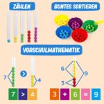 Broytain Farben- und Zählsortierspiel – Montessori Lernspielzeug für Kinder ab 3 Jahren – Bild 4