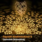 2er Set Orientalische Solarlaterne Görvitor – Warmweiß LED IP44 für Garten & Balkon – Bild 3