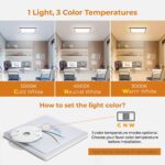 BLNAN LED Deckenleuchte 24W – 3 Farbtemperaturen 3000K-5000K für alle Räume – Bild 3