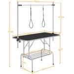Yaheetech Hundepflegetisch klappbar – höhenverstellbar bis 177 cm, 120 kg belastbar – Bild 2