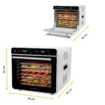 KLAMER Premium Dörrautomat XL 700W – Professionelles Dörrgerät mit 8 Edelstahl-Fächern – Bild 3