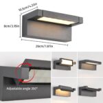 KUKAK 22W LED Wandleuchte Aussen mit 350° Schwenkpanel – IP65 Aussenlampe für Garten & Terrasse – Bild 4
