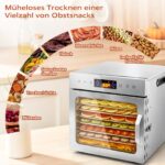 Dörrautomat Edelstahl mit 8 Tabletts – Temperaturbereich 35–90°C für Obst, Gemüse & Fleisch – Bild 7