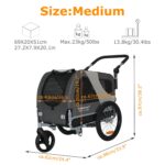 DOGGYHUT® Premium M Hundeanhänger 2-in-1 – Fahrradanhänger & Jogger für Hunde bis 23 kg – Bild 7