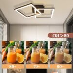 Homefire LED-Deckenleuchte 24W Schwarz – Modernes 2er Set für Küche & Wohnzimmer – Bild 8