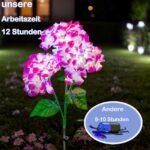 Hqynss 2er-Pack Solar-Hortensienleuchten – IP65 wasserdicht für Garten & Terrasse – Bild 2