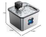 FEELNEEDY Katzenbrunnen 3.2L Kabellos mit 4000mAh Akku & Bewegungsmelder – Edelstahl – Bild 10