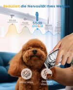oneisall Hundeschermaschine – Kabellos & leise für dickes Fell | IPX7 wasserdicht – Bild 5