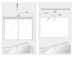 SEBSON LED Spiegelleuchte 80cm – Klemmleuchte & Schranklampe für das Bad, 1100lm, IP44 – Bild 7