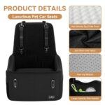 Petsfit Hundeautositz bis 15 kg – Memory Foam Booster mit Sicherheitsgurt für kleine Hunde – Bild 8