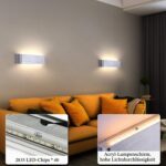 Lightsjoy 16W LED Wandleuchte Up-Down 32cm Silber – Warmweiss IP44 für Innen – Bild 4
