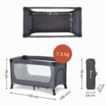 Hauck Reisebett Dream N Play Plus 120 x 60 cm – Faltbares Babybett mit Transporttasche – Bild 3