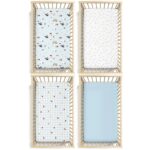 Little Grape Land 4er-Pack Spannbettlaken 70x140 cm – OEKO-TEX zertifiziert für Babys – Bild 7
