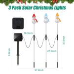Fohil Solar Schneemann Leuchte 3er Set – LED Weihnachtsdeko für Garten & Terrasse – Bild 7