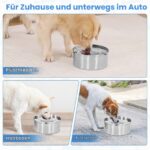 IDOGCHEW Wassernapf 3L Edelstahl – Anti-Schlabber Trinknapf für mittlere bis grosse Hunde – Bild 7