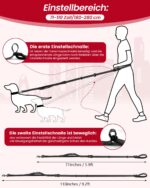 WANFIRE 2-in-1 Freihandleine mit Auto-Sicherheitsgurt – 1,8-2,8 m für grosse Hunde – Bild 2