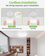 SonPen 30cm Akku LED Deckenleuchte mit Bewegungsmelder – Kabellos & IP44 Wasserdicht – Bild 8