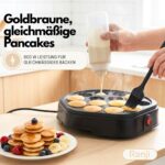 RANJI Pancake Maker 800 W – Elektrische Maschine für 14 Mini Pancakes mit Antihaftbeschichtung – Bild 6