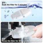 Zemiu Katzenwasserbrunnen Filter 16er Set – Dreifache Filtration für sauberes Trinkwasser – Bild 5