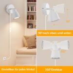 TaFiCo Wandlampe GU10 mit Stecker & Schalter – 350° drehbar für Schlafzimmer & Wohnzimmer – Bild 4