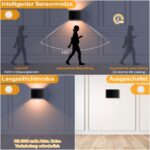 GuKKK 2er Set LED Wandleuchte mit Bewegungsmelder – Akku Wandlampe 3000K Warmweiß – Bild 3