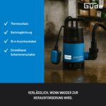 Güde GS 4002 P Schmutzwassertauchpumpe – 400 W, 7500 l/h Förderleistung – Bild 5