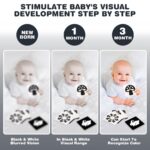 Joyreal Schwarz-Weiss Spielzeug Set 13tlg. – Sensorisches Baby Spielzeug 0-6 Monate – Bild 6