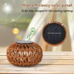 Rayofly 2er Set Rattan Solar-Laternen – Wetterfeste Boho Gartendeko mit Auto-Funktion – Bild 5