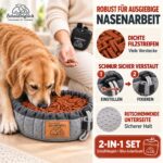 BALLONTE Schnüffelteppich 2-in-1 mit Leckerli-Beutel – Intelligenzspielzeug für alle Hunde – Bild 3