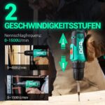 DCA 20V Akku-Bohrschrauber Set mit 2,0 Ah – 40 Nm & 25-teiliges Zubehör – Bild 4