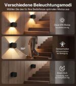 2er Set SENFAY Akku-Wandleuchte mit Bewegungsmelder – Kabellose LED-Wandlampe mit Touch-Dimmfunktion – Bild 5