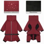 Cyponpy Hundemantel wasserdicht mit Beinen – Winterjacke mit Fleecefutter & Reflektoren – Bild 3