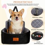 Revoti Hunde-Autositz 45×45 cm mit Memory-Schaum – Sicher & wasserdicht für Hunde bis 12 kg – Bild 4