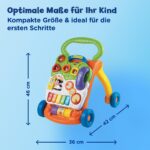 VTech Spiel- und Laufwagen – Lauflernhilfe mit Musik für Kleinkinder 12–36 Monate – Bild 2