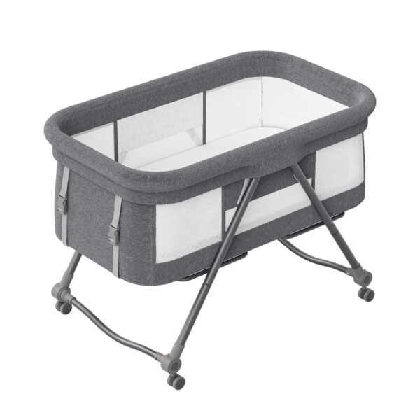 UBRAVOO Bravo Basic Reisebett mit Matratze – Faltbares Babybett mit Schaukelfunktion & Rädern