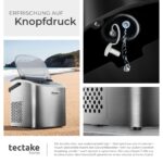 tectake® Eiswürfelmaschine Arctic – 12 kg/24h, 2 Grössen, Selbstreinigung für Zuhause – Bild 6