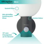 Oktaplex Bola LED Außenlampe mit Bewegungsmelder – 1600 lm, IP65, 360° Ausleuchtung – Bild 2