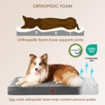 EHEYCIGA Orthopädisches Hundebett XL 112x81cm – Gelenkentlastung mit Egg-Crate-Schaum für grosse Hunde – Bild 2