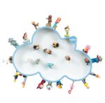 LeSoPhi Magnetisches Wandregal Wolkenform – Platz für bis zu 100 Tonie Figuren – Bild 5