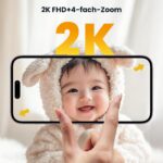 ieGeek 2K Babyphone mit 2 Kameras & 5" Display – WLAN Nachtsicht & Bewegungserkennung – Bild 3